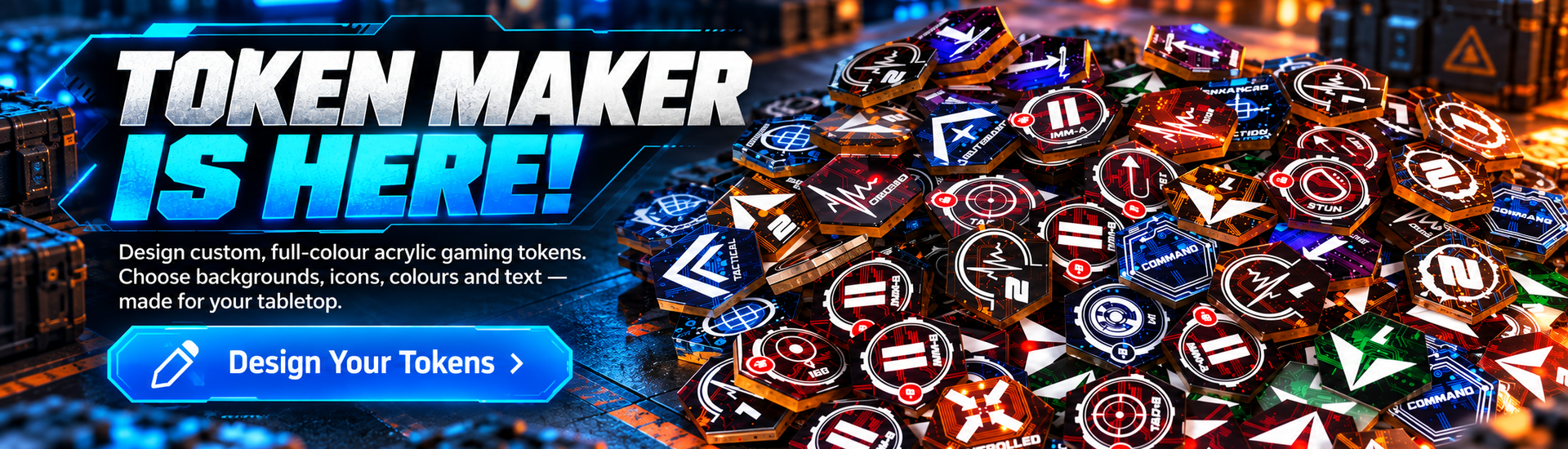 Token Maker Is Here launch header, desktop layout